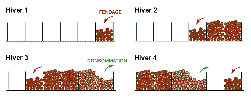 Stocker en travées pour toujours savoir quel est le bois sec et quel est le bois frais