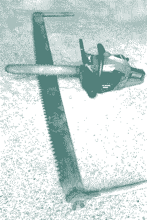 Tronçonneuse et passe partout